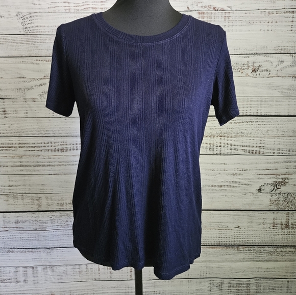 Anthropologie Tops - NWT Anthropologie Navy Blue Tee - small